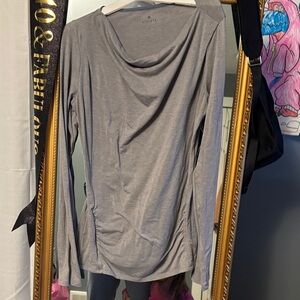 Athleta Light Gray Long Sleeve Top